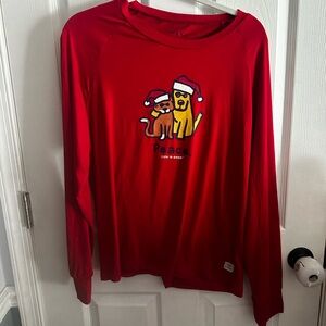 Life Is Good Red Long Sleeve Shirt